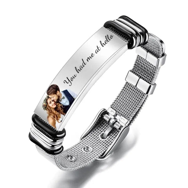 Personalized Engraved Name Stainless Steel Bracelet